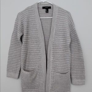 Grey knit cardigan